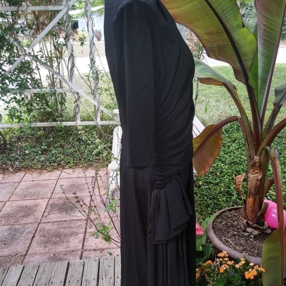 Howard Greer Sz 14 Vtg Cocktail Dress Ruching - Picture 3 of 7